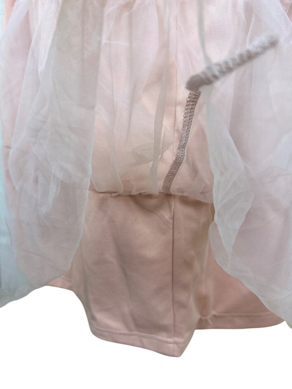 NWT Simplee Fairycore Princess Ballet Blush Pink Tulle Sz S Off Shoulder Dress - Picture 7 of 10